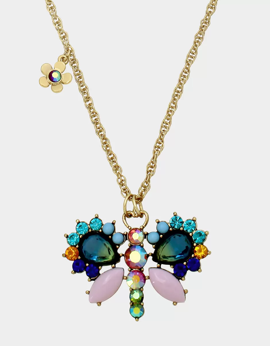 Women Betsey Johnson Jewelry<Betsey Love Fest Butterfly Slider Necklace