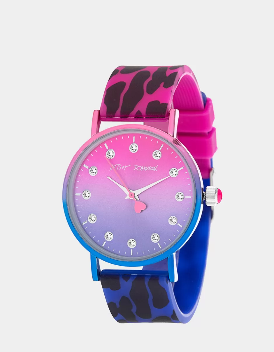 Women Betsey Johnson Jewelry<Betsey Time Ombre Leopard Watch