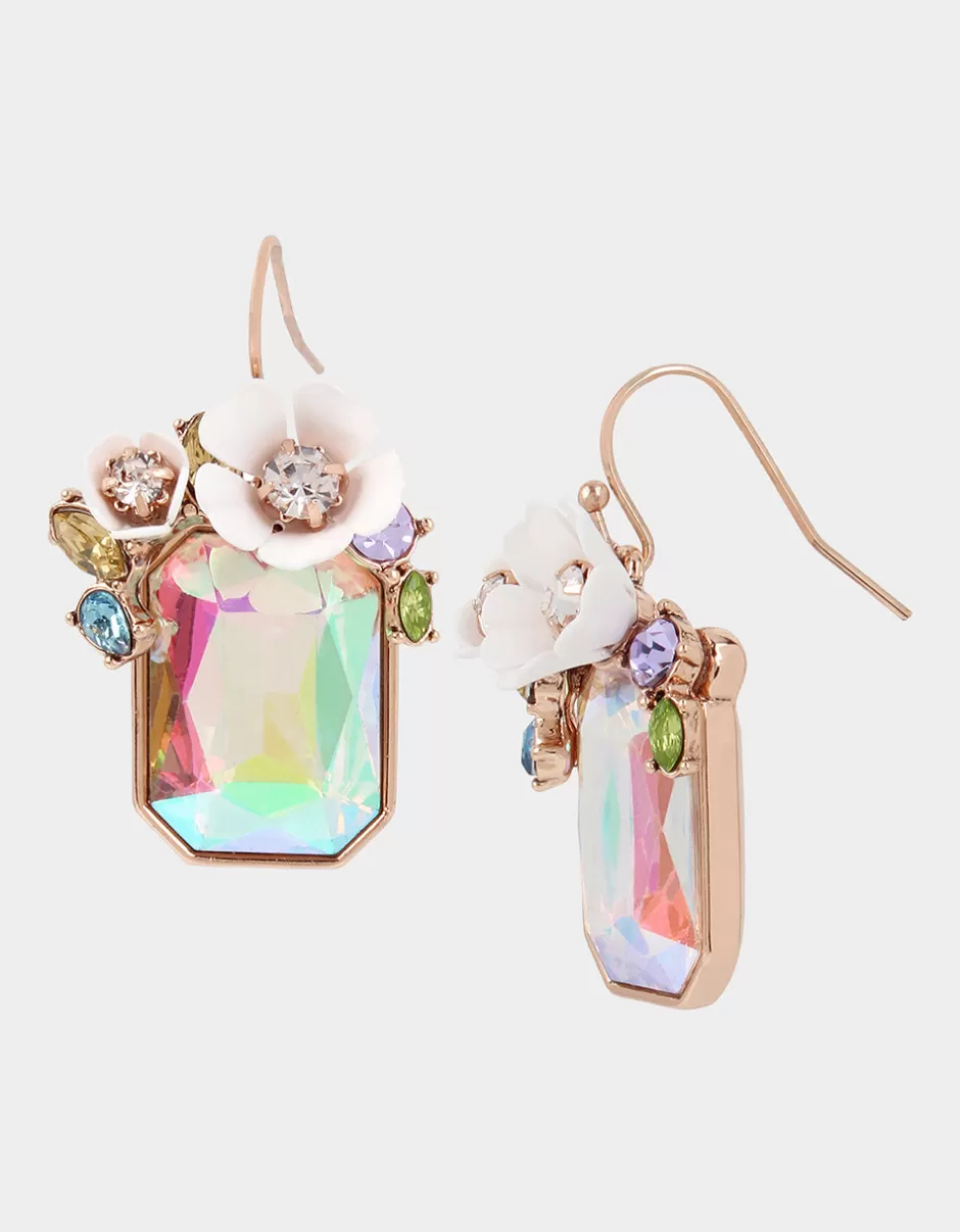 Women Betsey Johnson Jewelry<Betseys Flower Stone Drop Earrings