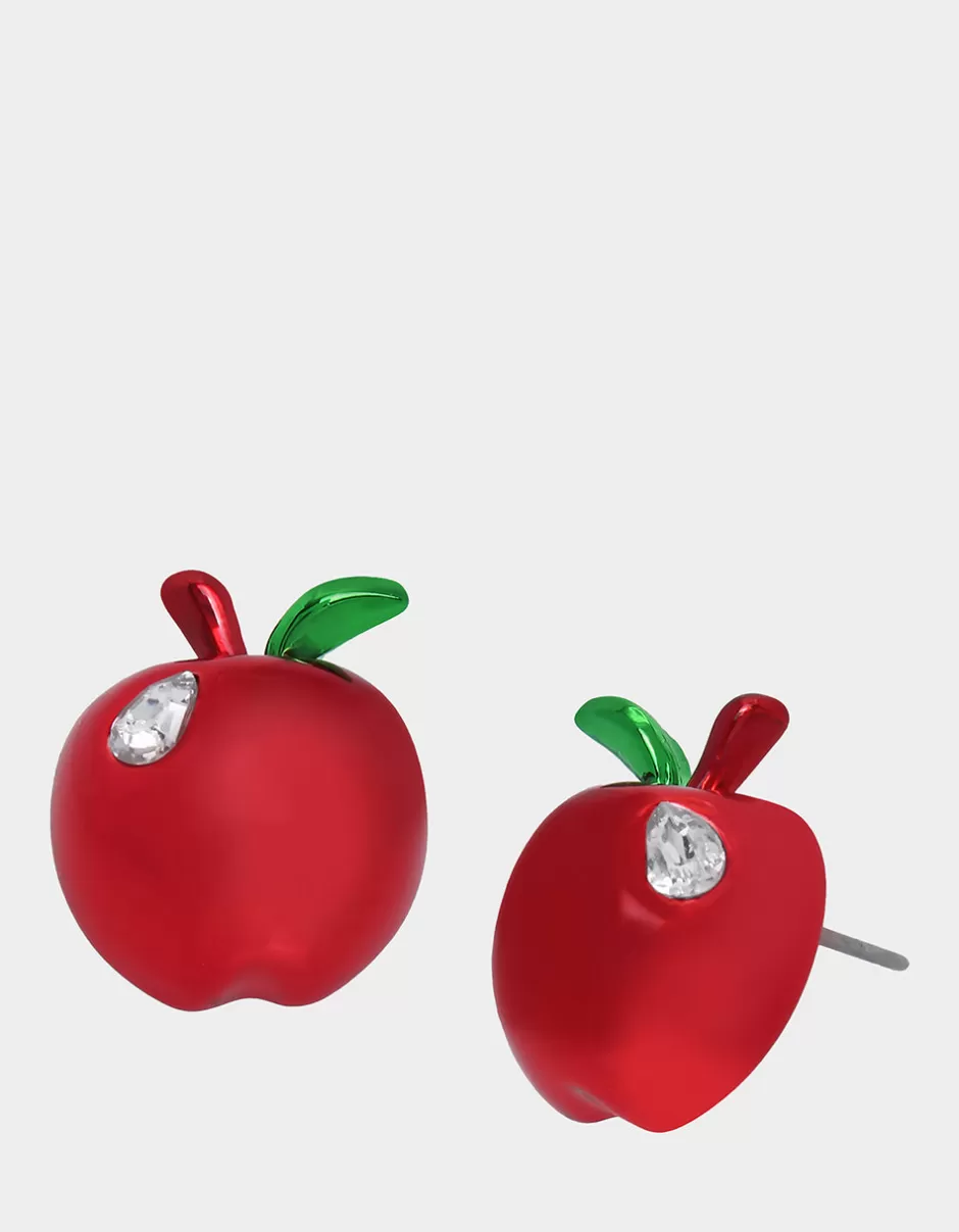 Women Betsey Johnson Jewelry<Charm School Apple Studs