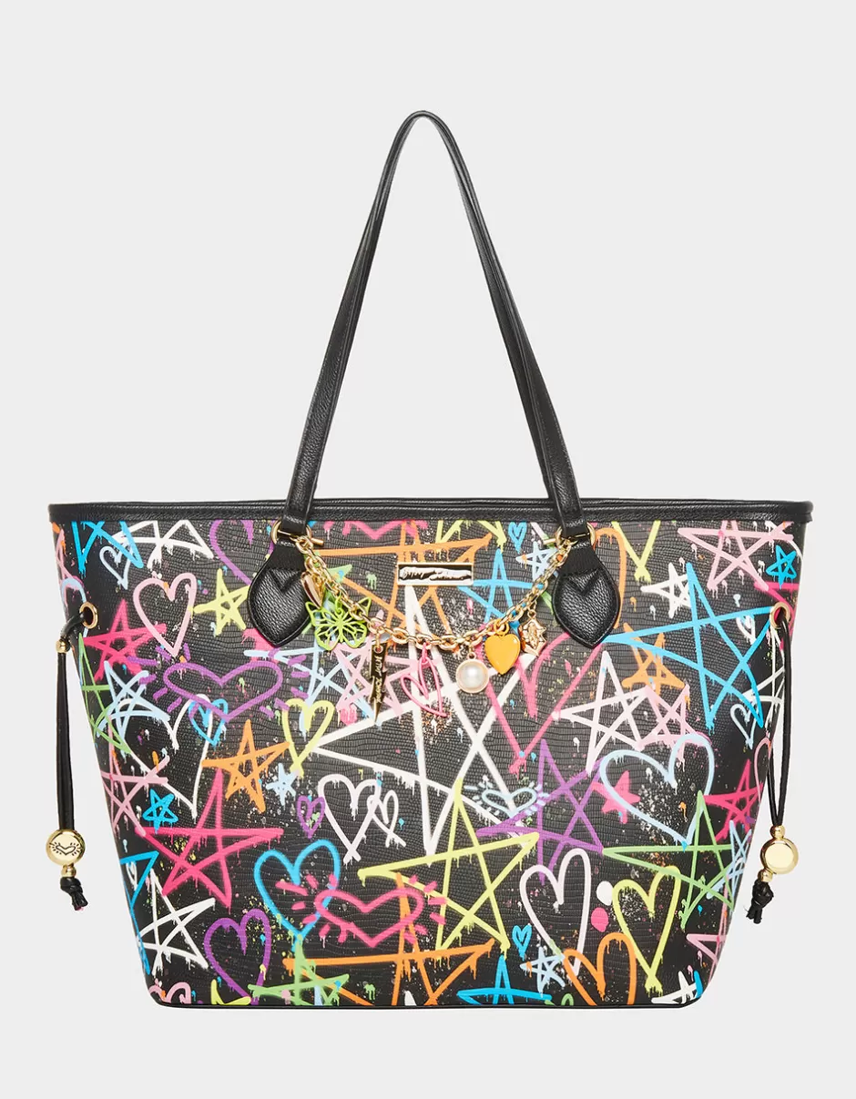 Women Betsey Johnson Handbags<Graffiti Sweetie 2 Tote