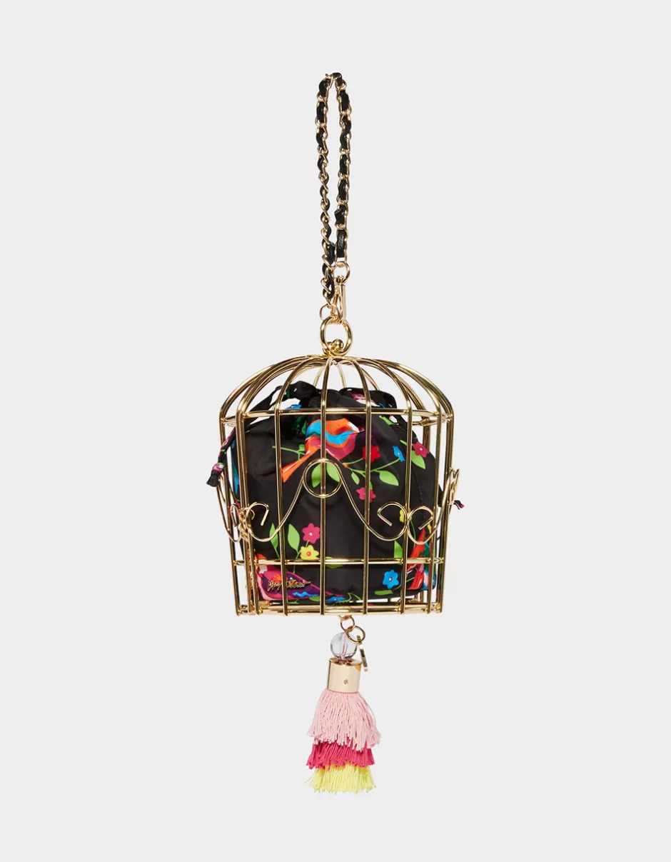 Women Betsey Johnson Handbags<Kitsch Bird Is The Word Cage Dancer Wristlet