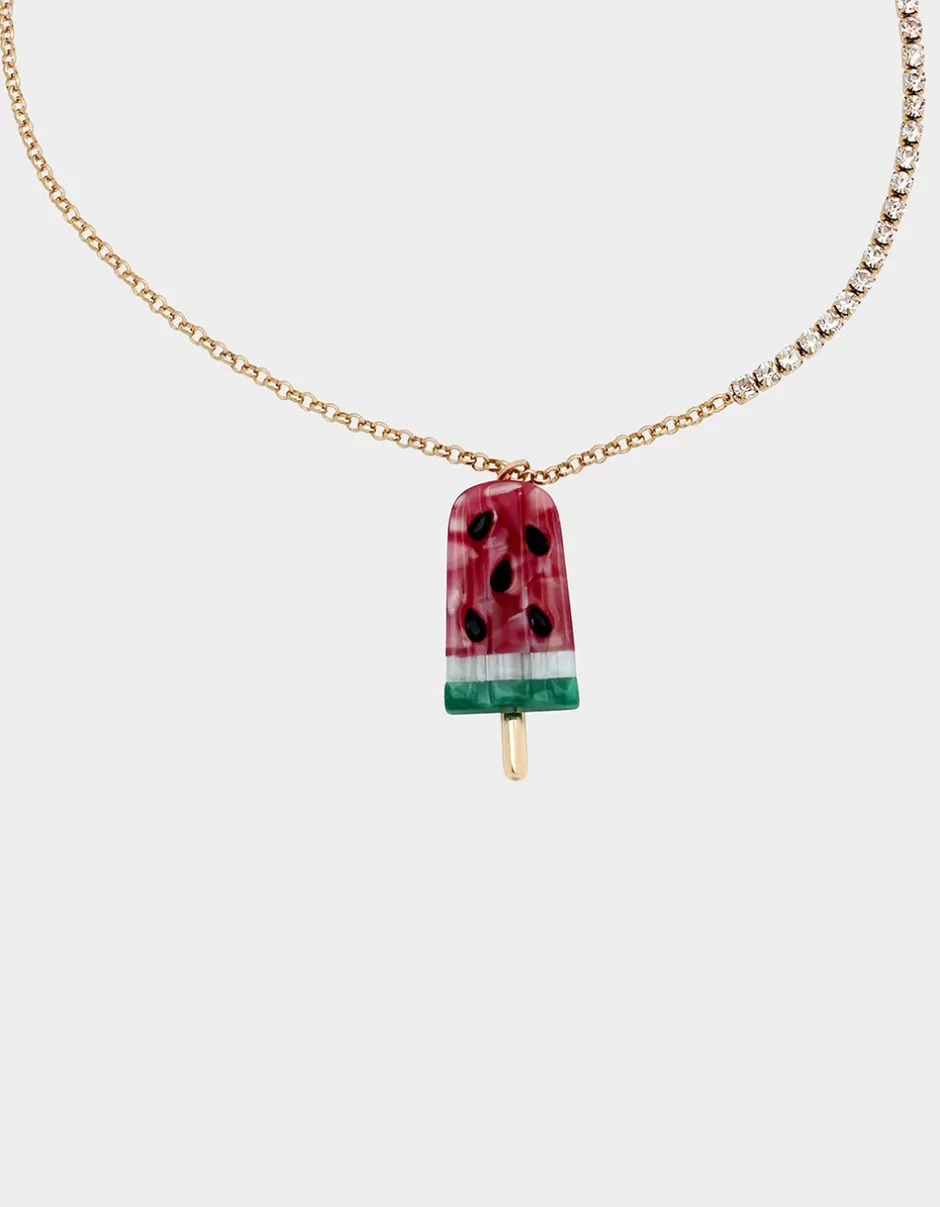 Women Betsey Johnson Jewelry<Kitsch Cookout Long Watermelon Necklace