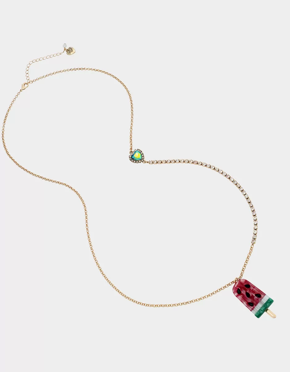 Women Betsey Johnson Jewelry<Kitsch Cookout Long Watermelon Necklace