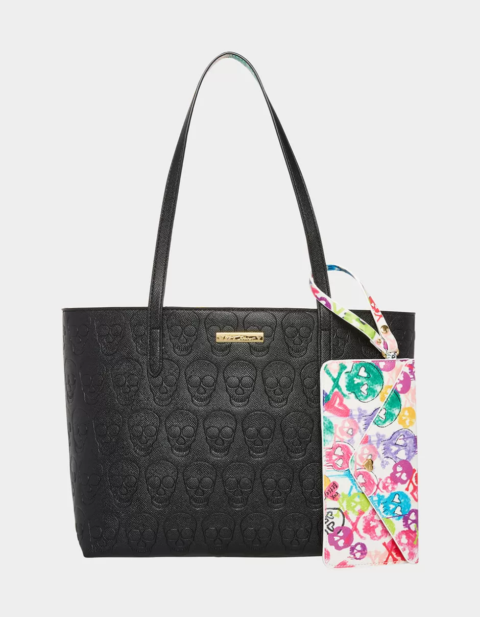 Women Betsey Johnson Handbags<Xo Skull Tote